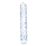 Gläs 7" Purple Rose Nubby Dildo Glass Double Ended Ribbed Wand Sex Toy
