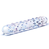 Gläs 7" Purple Rose Nubby Dildo Glass Double Ended Ribbed Wand Sex Toy