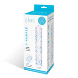 Gläs 7" Purple Rose Nubby Dildo Glass Double Ended Ribbed Wand Sex Toy