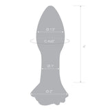 Gläs 5" Rosebud Glass Butt Plug Clear Pink Blossom Anal Play Sex Toy
