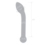 Gläs 8" Slimline Glass G-Spot Dildo Clear Curved Double End Sex Toy