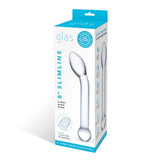 Gläs 8" Slimline Glass G-Spot Dildo Clear Curved Double End Sex Toy