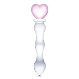 Gläs 8" Sweetheart Glass Dildo Heart Wand Probe Temperature Play Sex Toy
