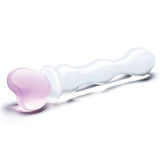 Gläs 8" Sweetheart Glass Dildo Heart Wand Probe Temperature Play Sex Toy