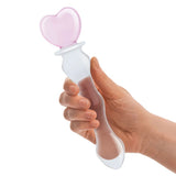 Gläs 8" Sweetheart Glass Dildo Heart Wand Probe Temperature Play Sex Toy