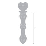 Gläs 8" Sweetheart Glass Dildo Heart Wand Probe Temperature Play Sex Toy