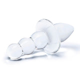 Gläs Titus 4.5" Glass Beaded Butt Plug Anal Temperature Sensory Play