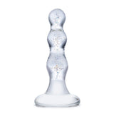Gläs 4 Inch Triple Play Beaded Butt Plug Beginners Unisex Anal Sex Toy