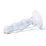 Gläs 4 Inch Triple Play Beaded Butt Plug Beginners Unisex Anal Sex Toy