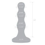 Gläs 4 Inch Triple Play Beaded Butt Plug Beginners Unisex Anal Sex Toy