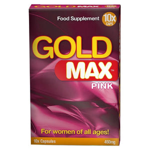 GoldMAX Pink Libido Food Supplement Pills For Women 10 Capsule Pack