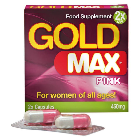 GoldMAX Pink Libido Food Supplement Pills For Women 2 Capsule Pack