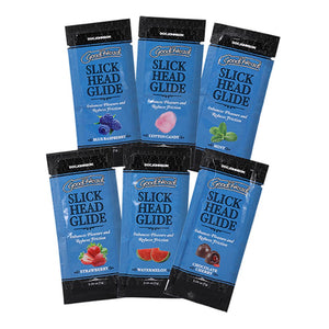 Doc Johnson GoodHead Slick Head Glide Oral Sex Blow Job Gel Assorted Flavoured Lubricants 6 Pack