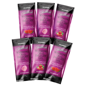 Doc Johnson GoodHead Warming Oral Sex Delight Gel 3 Tasty Flavours 6 Pack Foreplay