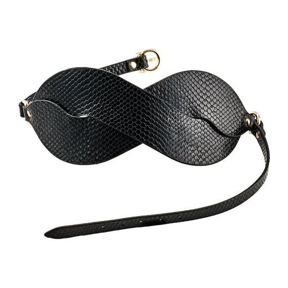 Guilty Pleasure Eclipse Beacon Braided Blindfold Faux Leather Blackout Mask