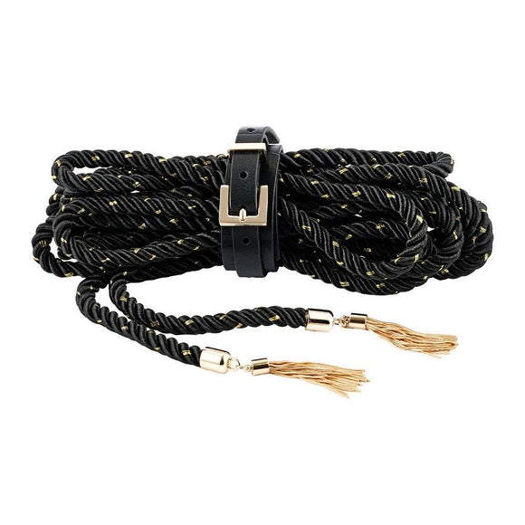 Guilty Pleasure Empower Embrace Rope 7m Black Bondage Restraint Play