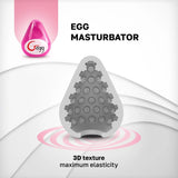 Gvibe G-Egg Pink Egg Masturbator Soft Textured Penis Stroker Reusable Sex Toy