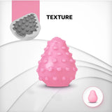 Gvibe G-Egg Pink Egg Masturbator Soft Textured Penis Stroker Reusable Sex Toy