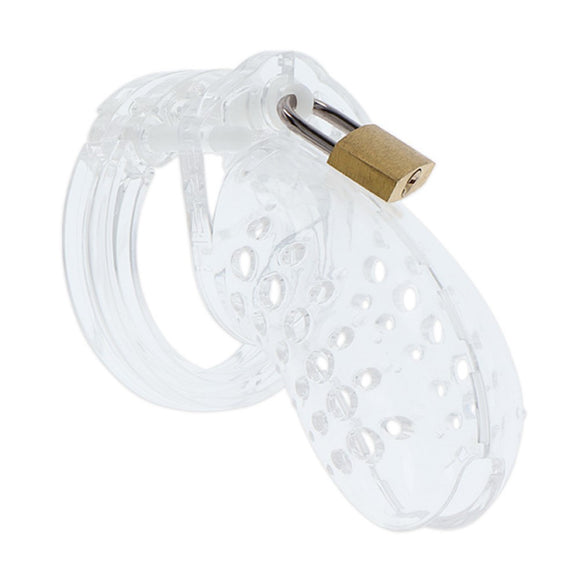 Hidden Desire Extreme Acrylic Chastity Cock Cage Penis Restriction Lock Fetish BDSM Play