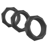 Hidden Desire Extreme Heavy C-Ring Set 3 Size Cock Ring Erection Aid Penis Gear