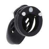 Hidden Desire Extreme Chastity Black Silicone Cock Cage Short Penis Restriction Lock Fetish BDSM Play