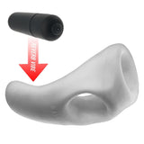 Hunkyjunk Buzzfuck Taint Vibe Cock Sling White Ice Penis Ring Vibrator Sex Toy