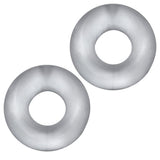 Hunkyjunk Stiffy Bulge Cock Rings (2 Pack) Clear Ice Penis Erection Enhancer Bands