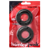 Hunkyjunk Stiffy Bulge Cock Rings (2 Pack) Tar Ice Penis Erection Bands