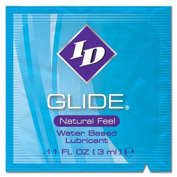 ID Glide Lubricant 3ml Sachet Water Based Lube Tester Packet Single