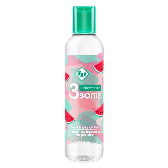 ID 3some Watermelon Fruit Flavour 3 In 1 Lubricant Sugar Free Oral Massage Lube 118ml