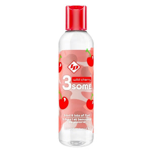 ID 3some Wild Cherry Fruit Flavour 3 In 1 Lubricant Sugar Free Oral Massage Lube 118ml