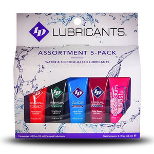ID Sensual Premium Lubricants Sample Assortment 5 Pack 12ml Tester Lube Juicy