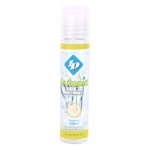 ID Frutopia Banana Flavour Lubricant Water Based Oral Sex Toy Lube 30ml Travel Size