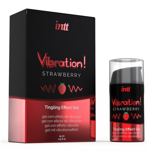 intt Vibration! Strawberry Tingle Effect Gel Liquid Intimate Clitoral Natural Arousal Stim