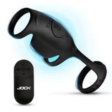 Jock Blitz Vibrating Penis Sleeve Cock Ball Ring Remote Control Sheath Mens Sex Toy