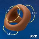 Jock Discreet Silicone Cock & Ball Ring Mens Medium Size Skin Tone Erection Orgasm Enhancer