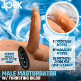 Jock Male Masturbator with Thrusting Dildo Remote Control Realistic Penis Anal Sex Toy