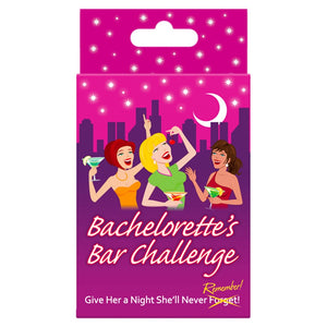 Bachelorette's Bar Challenge Hen Party Drinking Card Game Girls Night Fun