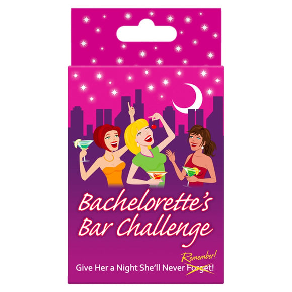 Bachelorette's Bar Challenge Hen Party Drinking Card Game Girls Night Fun