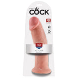 King Cock 10 Inch Dildo Light Skin Realistic Penis Suction Sex Toy