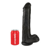 King Cock 13 Inch Black Dildo with Balls XL Realistic Big Penis Suction Cup Hardcore Sex Toy