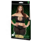 Lapdance Diamond Crop Top & Skirt Set Glow In The Dark Queen Plus Size Sexy Outfit