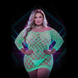Lapdance Glow In The Dark Mini Dress 2 Queen Size Plus Sexy Sheer Outfit