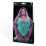 Lapdance Glow In The Dark Teddy Queen Size Fishnet Mesh Sexy Lingerie