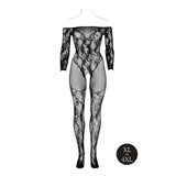 Le Désir Bodystocking with Off-Shoulder Long Sleeves Plus Size Lingerie XL-4XL Sexy Womens Underwear