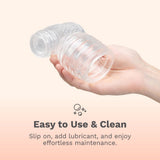 Le Wand Clear Male Masturbator Wand Head Attachment Penis Stroker