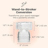 Le Wand Clear Male Masturbator Wand Head Attachment Penis Stroker