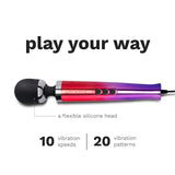 Le Wand Die Cast Metal Plug-In Vibrating Massager Ombre Power Sex Toy