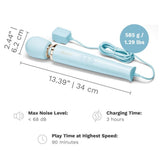 Le Wand Vibrating Massager Sky Blue Powerful Mains Plug-In Sex Toy