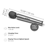 Le Wand Rechargeable Vibrating Massager Grey Powerful Wireless Sex Toy